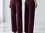 Peržiūrėti skelbimą - Moon Girl burgundiško vyno spalvos Wide LEG d